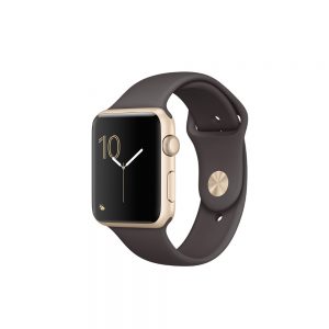 Watch Series 2 Aluminum (42mm), Gold, Brown sports band