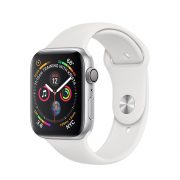 Watch Series 4 Steel Cellular (40mm), Silver, White Sport Band Watch Series 4 Steel Cellular (40mm), Silver, White Sport Band