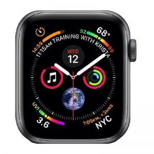 Watch Series 4 Aluminum (40mm), Space Gray, Black Sport Band