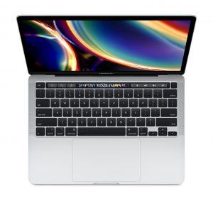 MacBook Pro 13" 2TBT Mid 2020 (Intel Quad-Core i7 1.7 GHz 16 GB RAM 256 GB SSD), Silver, Intel Quad-Core i7 1.7 GHz, 16 GB RAM, 256 GB SSD