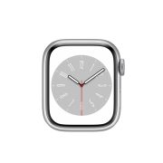 Watch Series 8 Aluminum Cellular (41mm), Silver, White Sport Band